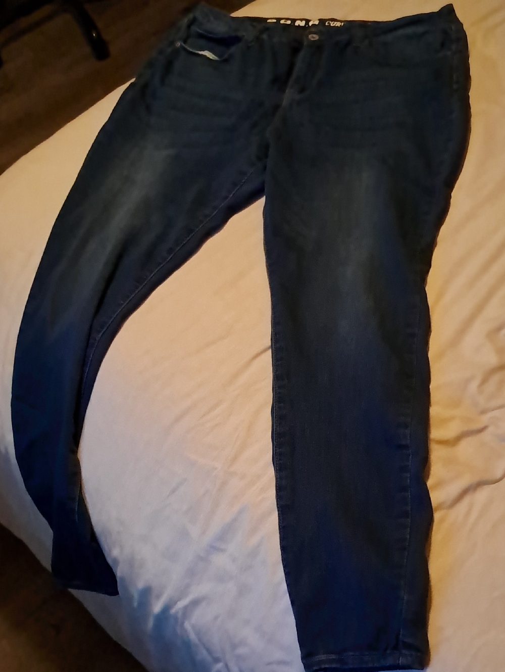 Women's Dark Blue Slim Fit Jeans Size17